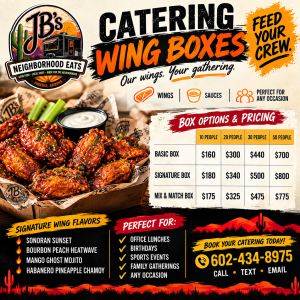 WINGS BOX (PRICED BY GROUP SIZE) combo