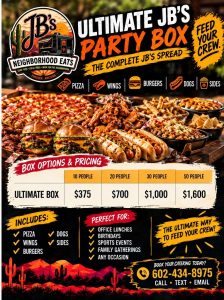 JBS ULTIMATE FEAST BOX (PRICED BY GROUP SIZE) combo